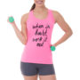 active graphic tank- supercharge pink-frontview
