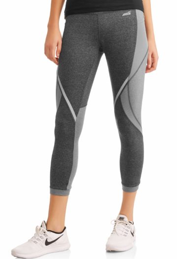 Women's Active Performance 25 Intertwined Crop With Mesh Inserts chacoal back