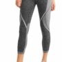 Women’s Active Performance 25 Intertwined Crop With Mesh Inserts chacoal back