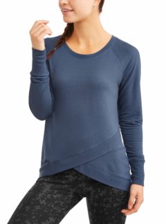 Women’s Athleisure Soft French Terry Tulip Hem Tunic Sweatshirt