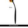 Black oval brush