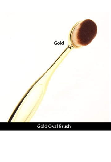 Gold oval brush