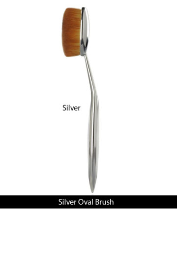 silver oval brush