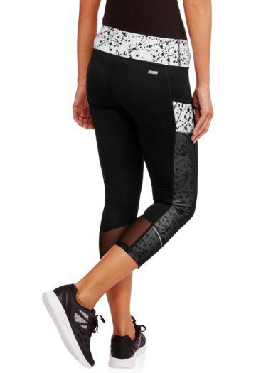 Capri with Printed Mesh Side-Black Soot Arctic White-back