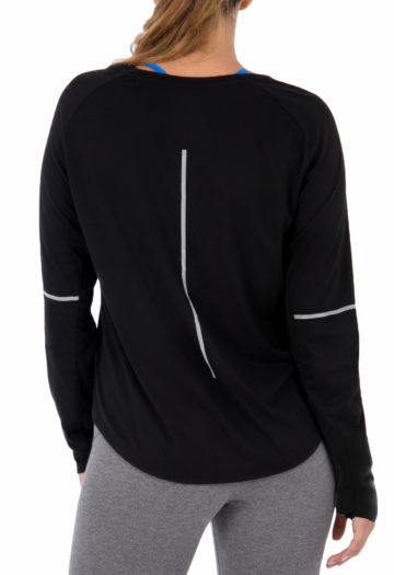 Athletic Works Women’s Performance Long Sleeve Training Tee black back