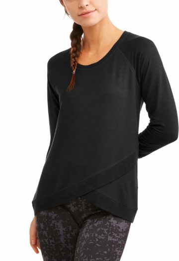 Avia Women's Athleisure Soft French Terry Tulip Hem Tunic Sweatshirt