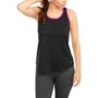 Danskin Now Women’s Mesh Tank with Contrast Trim black