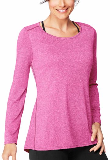 Danskin Now Women's Mesh Tank with Contrast Trim pink front