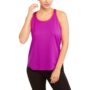 Danskin Now Women’s Mesh Tank with Contrast Trim purple front