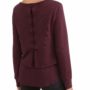 Women’s Athleisure French Terry Lace Up Back Sweatshirt red 2