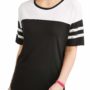 Danskin Now Women’s Active Varsity Graphic & Solid Baseball T-Shirt black front