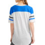 Danskin Now Women’s Active Varsity Graphic & Solid Baseball T-Shirt white blue back