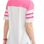 Danskin Now Women’s Active Varsity Graphic & Solid Baseball T-Shirt white-pink back