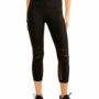 Women’s Active High Rise Moto Mesh Performance Capri Legging black 2